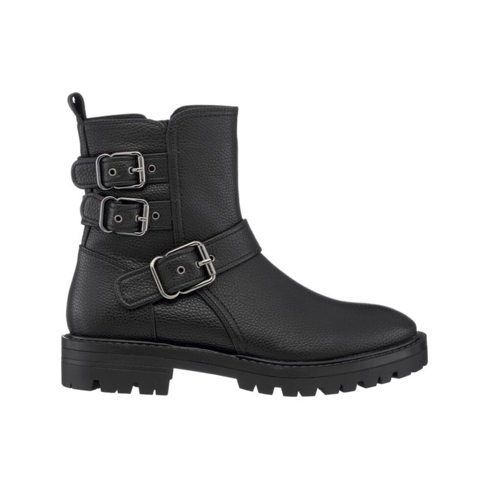 G.C. SHOES Womens Black Kingsburg Round Toe Block Heel Zip-Up Boots Shoes 6.5